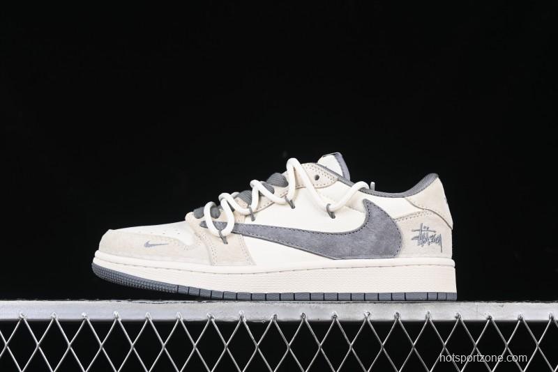 Nike Travis Scott x Fragment Design x Air Jordan 1 Low OG SP AJ1 Stussy Collaboration - DM9288-004