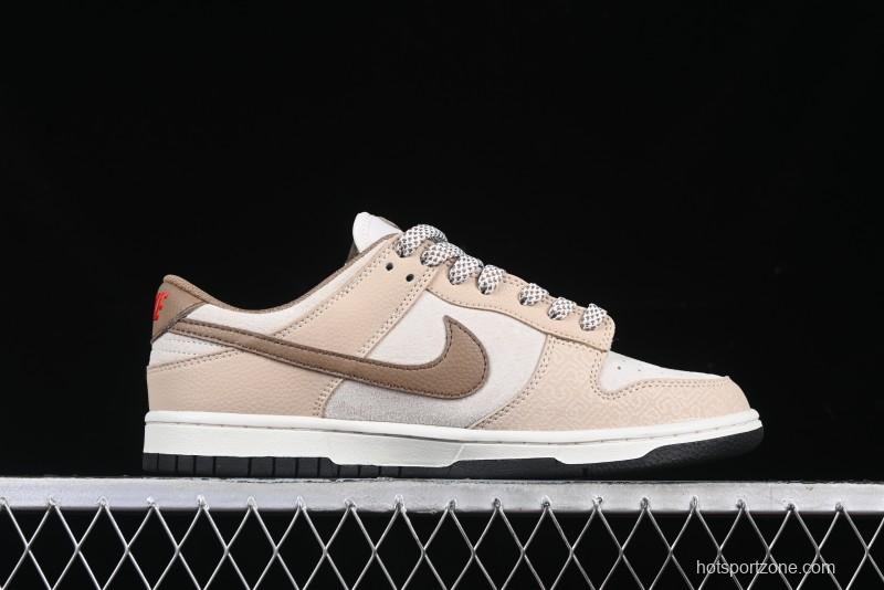 Nike SB Dunk Low Anniversary Edition Dark Swoosh Brown White Custom Low-Top Casual Skate Shoes - DJ2024-071