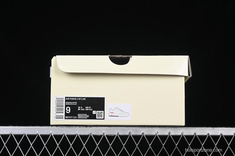 Nike Air Force 1 '07 Low Supreme Collaboration - Beige/Brown Colorway Low-Top Casual Sneakers BB7577-215