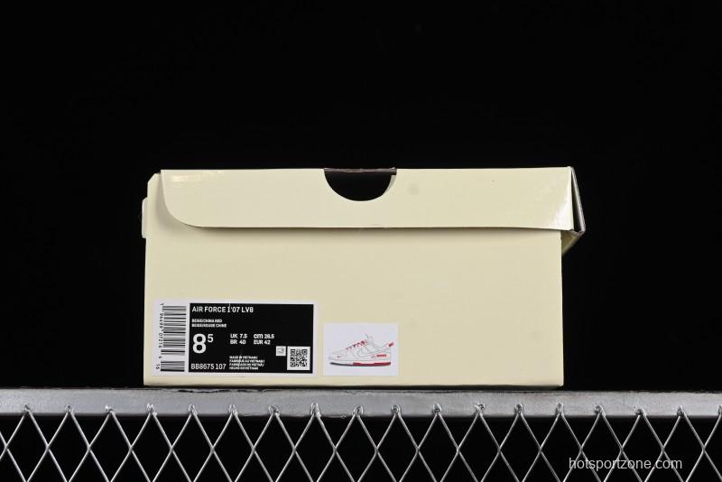 Supreme x Nike SB Dunk Low Anniversary Custom White Red Colorway Low-Top Casual Skate Shoes - BB8657-107