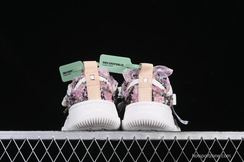 SMILEREPUBLIC SMILE Canvas Sneakers with Cut Wool Fringe and Unique Weaving - G.D4