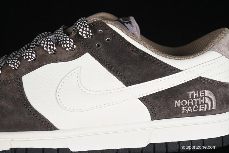 Nike SB Dunk Low The North Face Collaboration Black Brown Anniversary High-End Custom Low-Top Casual Skate Shoes - DJ2024-058