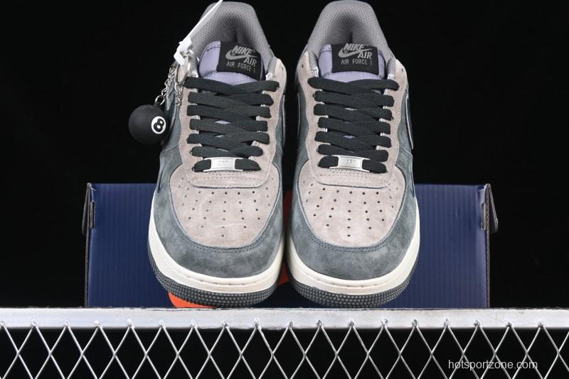 Nike Air Force 1'07 Low "Black Eight" Custom Casual Sneakers for Autumn Winter - YD2425-808