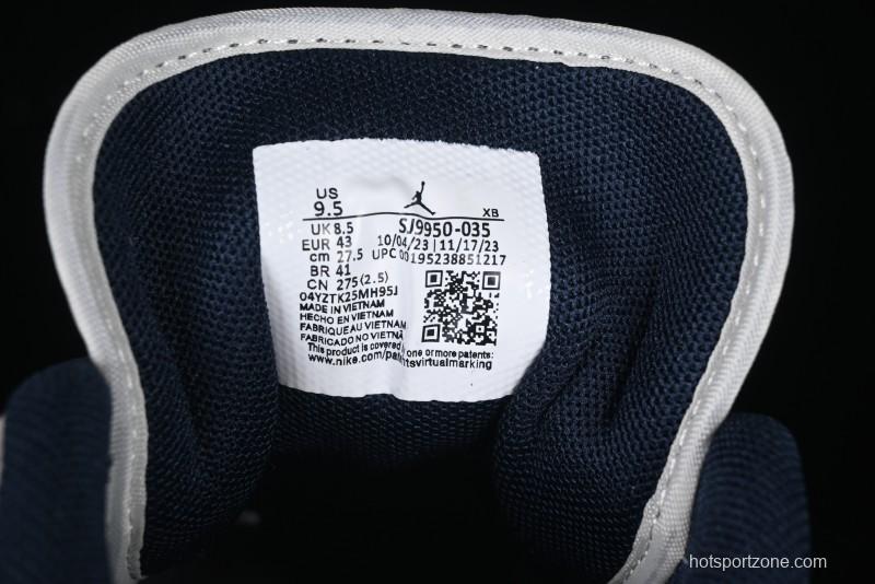 Nike Air Jordan 1 Low Stussy Collaboration Blue Suede Retro Basketball Shoes - SJ9950-035