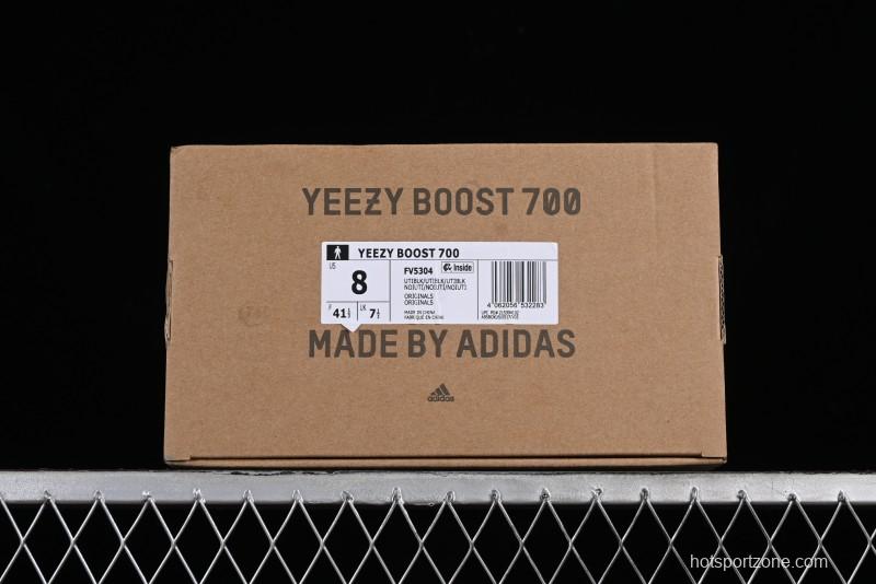 Adidas Yeezy Boost 700 V2 Utility Black Running Shoes with 3M Reflective Details - FV5304