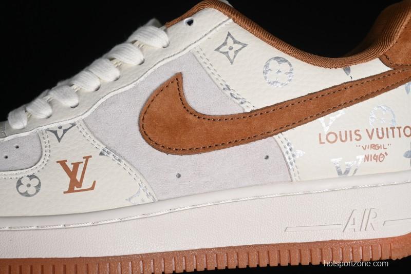 Nike Air Force 1 '07 Low LV Collaboration - Beige Brown Pigskin Casual Shoes CV1724-112