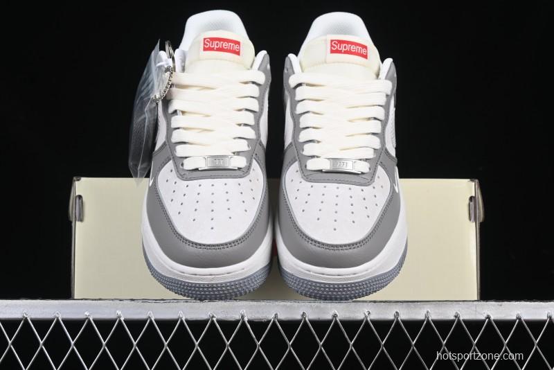 Nike Air Force 1 '07 Low Supreme Collaboration Polka Dot Swoosh Casual Sneakers - DM6688-023