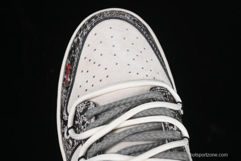 Nike SB Dunk Low Year of the Snake Series Strap Black Swoosh Custom High-End Low-Top Casual Skate Shoes - YX5066-273