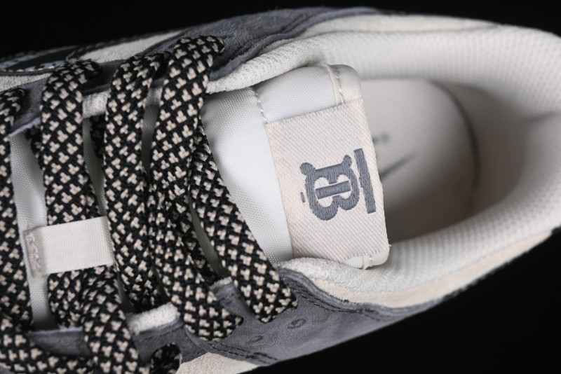 Nike SB Dunk Low Anniversary Edition Customized Sneakers with Grey Swoosh Logo - DJ2024-083