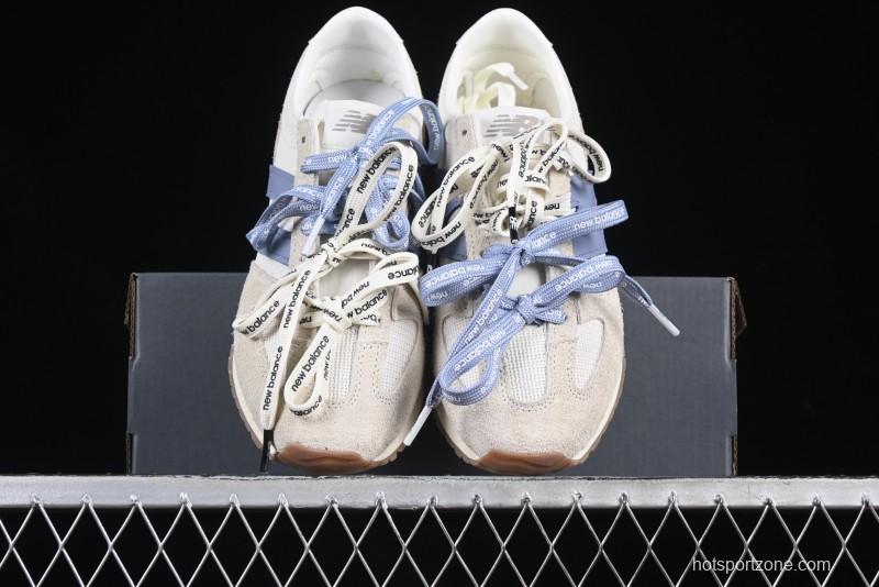 New Balance 237 Heritage Sneakers - Suede and Mesh in Muted Gray with Blue Accents