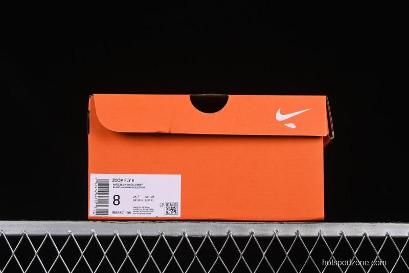 Nike Zoom Fly 6 Lightweight Responsive Running Shoes with Carbon Fiber Plate - IB6657-108