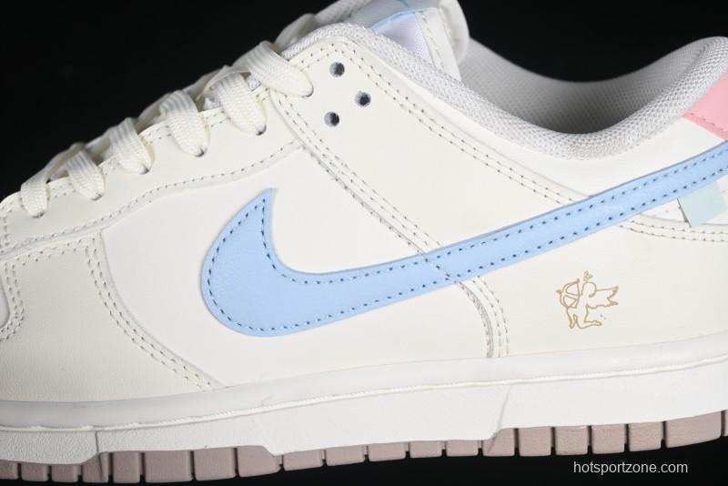 Nike Dunk Low "Pastel Panda" - Cream with Baby Blue & Pink Accents