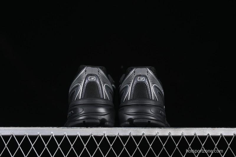 New Balance 740 Black and Silver Retro Running Sneakers for Men