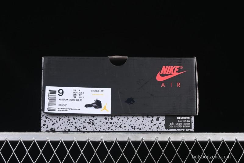 Nike Air Jordan 5 Retro Black "Metallic Reimagined" Basketball Shoes - HF3975-001