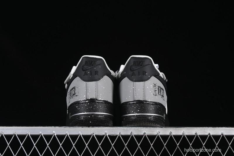 Nike Air Force 1'07 Low Star Graffiti Hand-Painted Casual Sneakers with Full-Length Air Cushion - XV7981-476