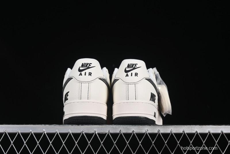 Nike Air Force 1 '07 Low Custom Casual Sneakers with Multiple Swoosh Design - HH7518-068