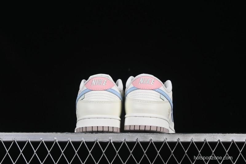 Nike Dunk Low "Pastel Panda" - Cream with Baby Blue & Pink Accents