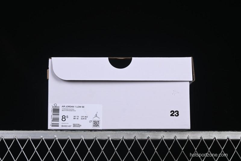 Nike Air Jordan 1 Low "Hydrogen Blue" Casual Sneakers with Retro Design - IB4003-407