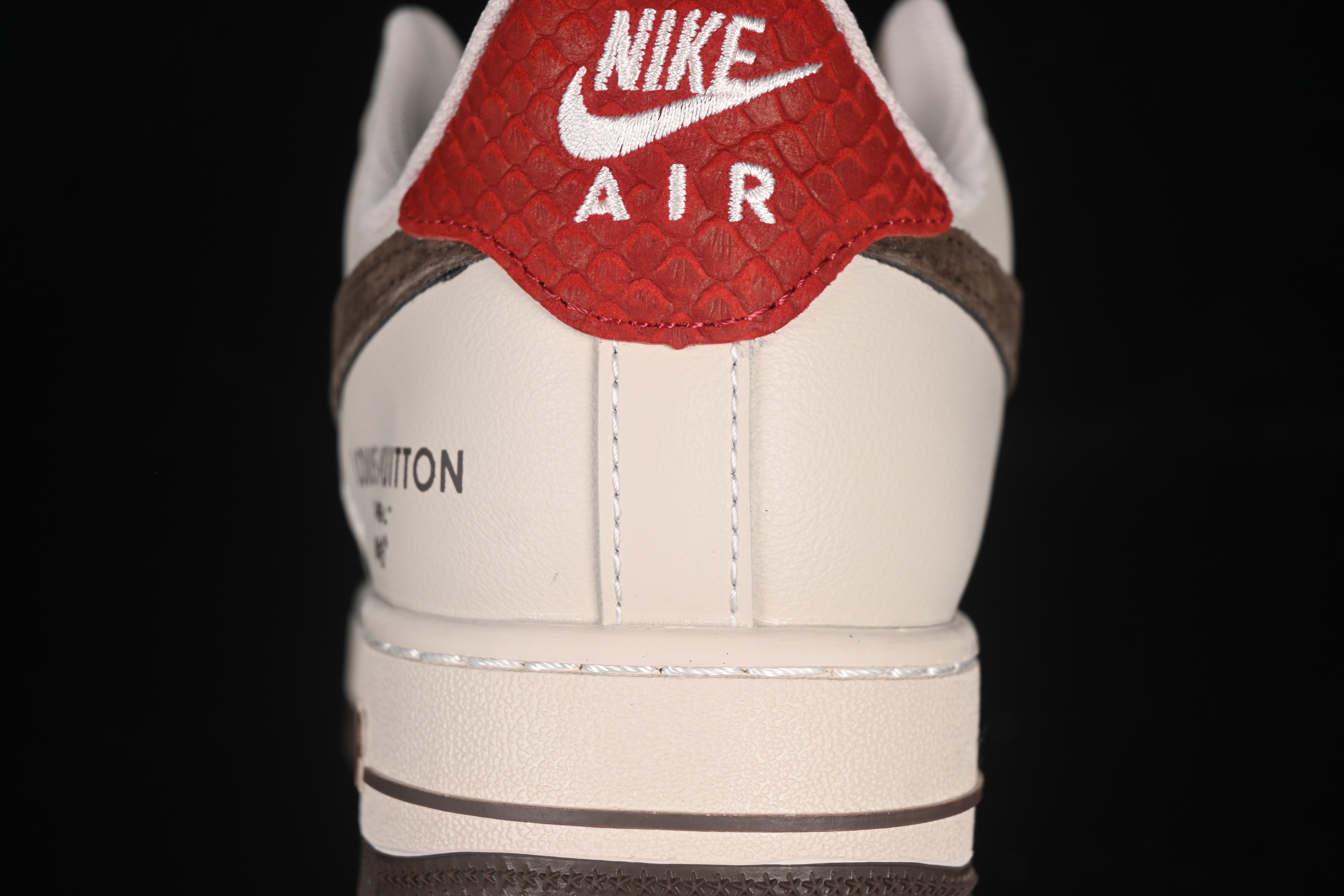 Nike Air Force 1'07 Low LV Collaboration Tan Brown Red Sole Casual Sneakers - XX3168-129