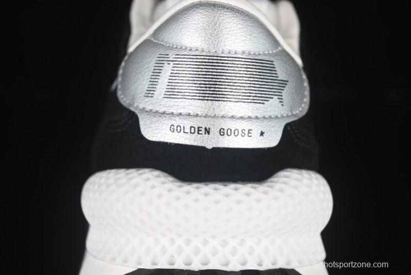 Golden Goose Marathon Comfortable Low-Top Lifestyle Sneakers in White Black - H8D4