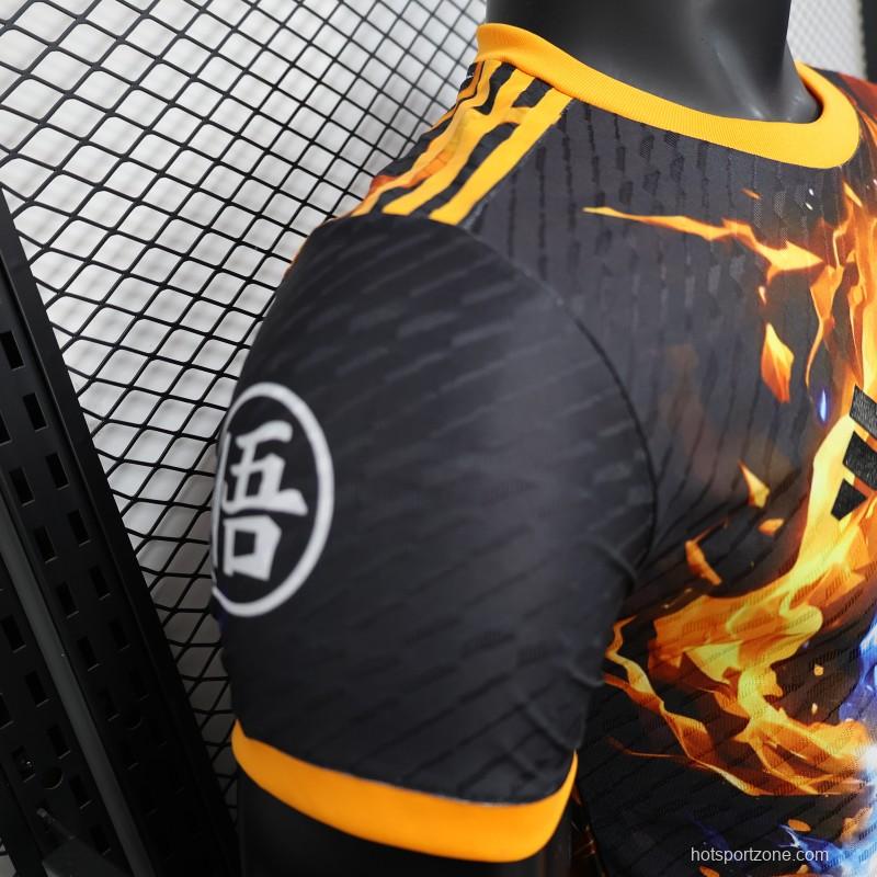 Player Version 2025 Japan Black with Anime Super Saiyan Design Jersey