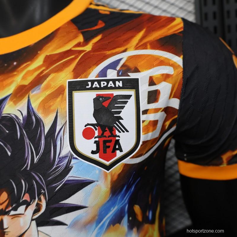 Player Version 2025 Japan Black with Anime Super Saiyan Design Jersey