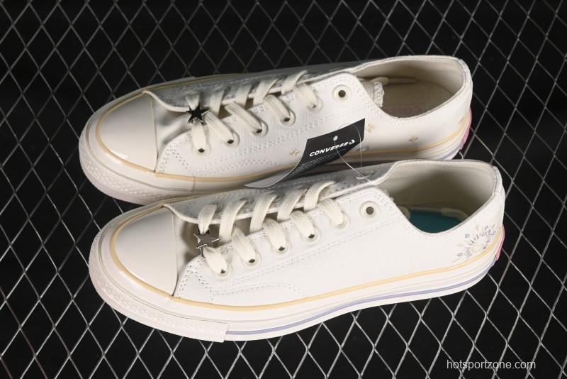 Converse Chuck 1970s Low Top Casual Sneakers with Moon Embroidery - A15750C