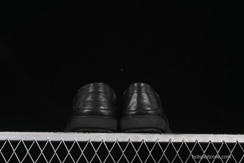 ECCO Soft Moc Summer Genuine Leather Breathable Slip-On Driving Shoes - 63516801001