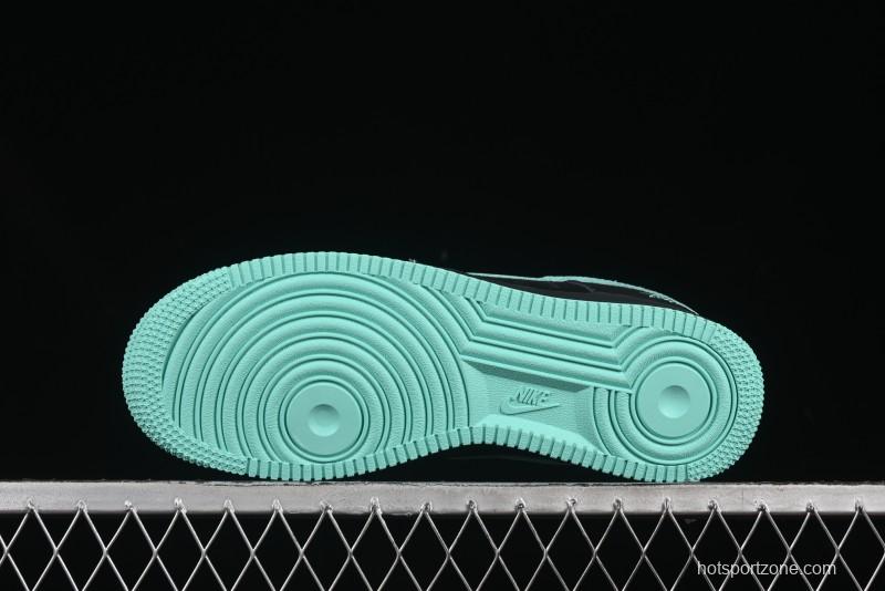 Nike Air Force 1 '07 Low Stussy Collaboration Tiffany Blue Casual Sneakers - DF0188-045