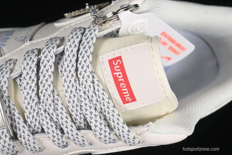 Nike Air Force 1'07 Low Supreme Co-branded Blue and White Casual Sneakers - XX3168-137