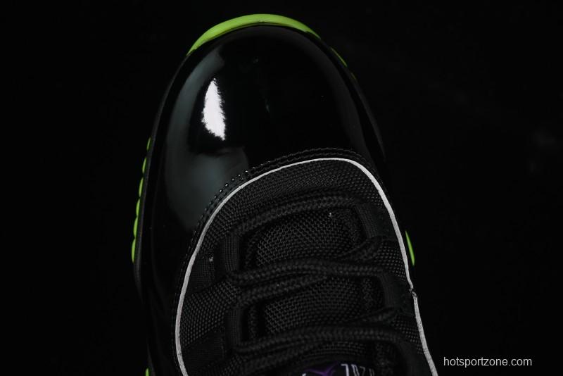 Nike Air Jordan 11 Retro CT8012-003 Basketball Shoes in Black & Guacamole Green