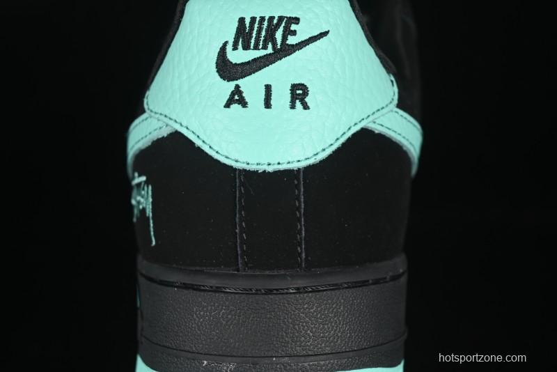 Nike Air Force 1 '07 Low Stussy Collaboration Tiffany Blue Casual Sneakers - DF0188-045