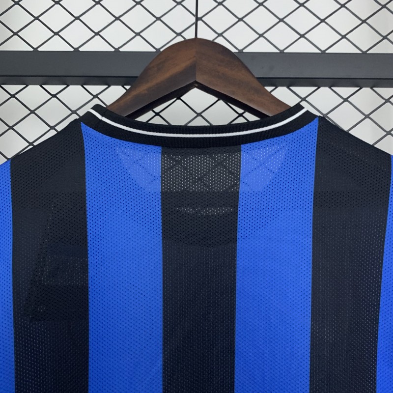 09/10 Retro Inter Milan Long Sleeves Champions League Edition Home Jersey