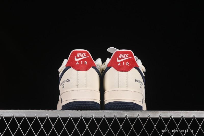 Nike Air Force 1 '07 Low LV Collaboration Blue Swoosh Drawstring Casual Sneakers - DM6868-083