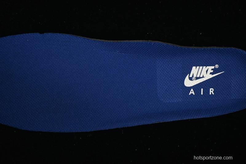 Nike Air Force 1'07 Low Casual Sneakers with Blue Line Ghost Face Design - DF0188-053