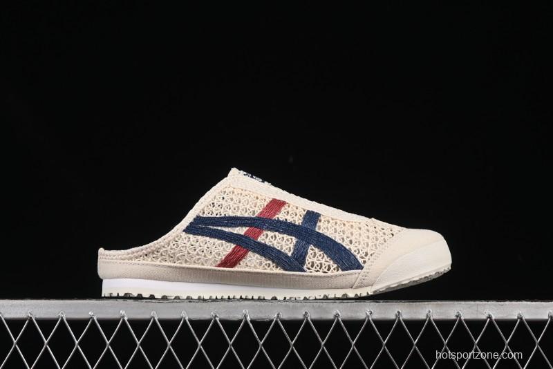 Onitsuka Tiger Mexico 66 Sabot Slip-On Sneakers with Breathable Mesh Upper - 1183C123-100