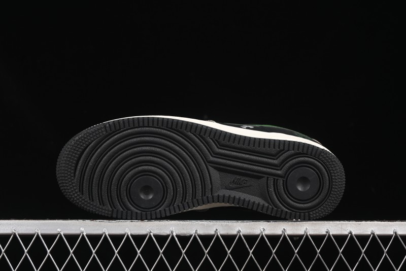 Nike Air Force 1'07 Low Chrome Hearts Collaboration Black Green Swoosh Casual Sneakers - KK1988-074