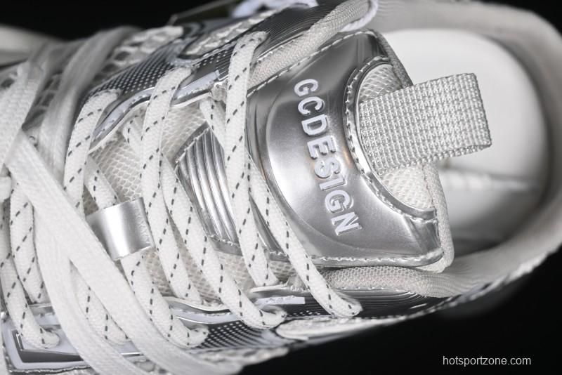 GG-CC Star-Design Lace-Up Hollow-Out Platform Sneakers with 5cm Height Boost - G25U9789