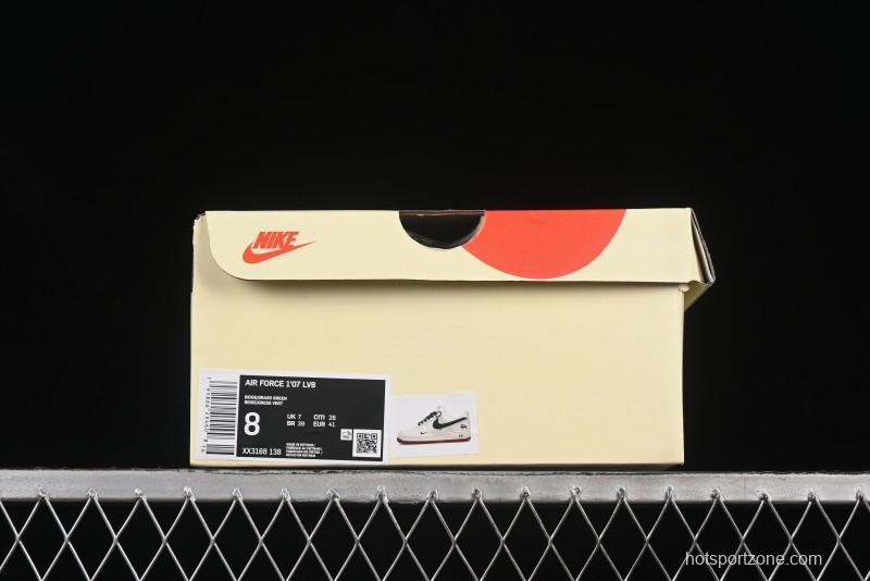 Nike Air Force 1 '07 Low Stussy Collaboration Green Swoosh Gum Sole Casual Sneakers - XX3168-138