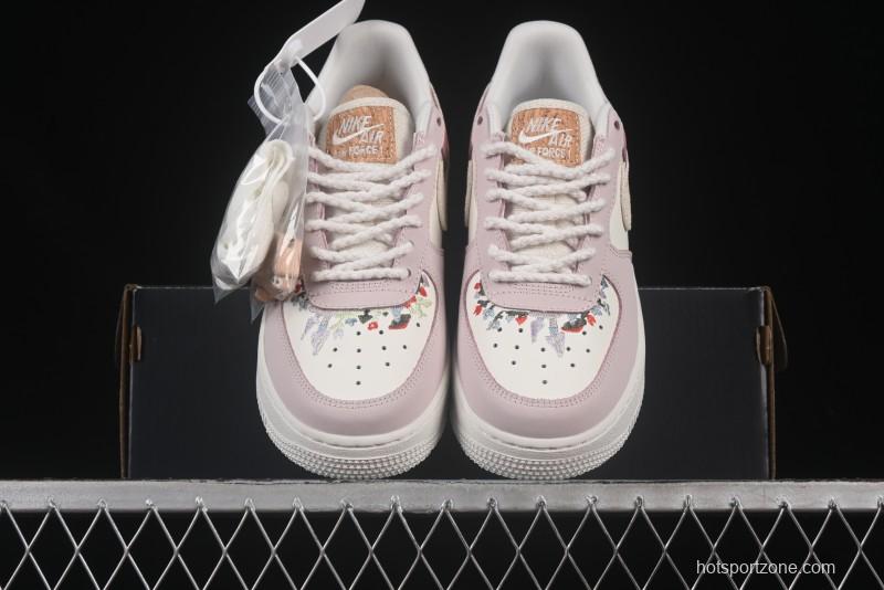 Nike Air Force 1'07 Low Casual Sneakers with Full-Length Air Cushion - IB8874-111