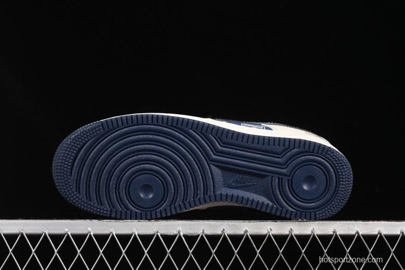 Nike Air Force 1'07 Low Balenciaga Collaboration Blue Woven Label Low-Top Casual Sneakers - DF0188-062