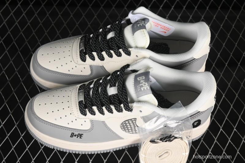 Nike Air Force 1'07 Low Bape Collaboration Beige Star Casual Sneakers - XS1958-571