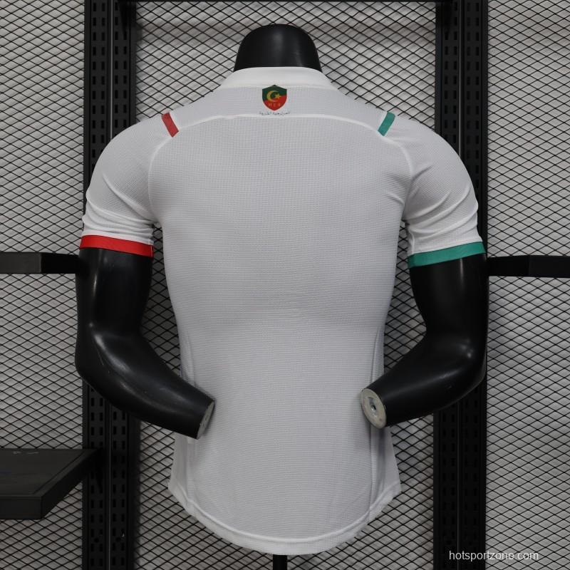 Player Version 2025 MC Alger (MCA) Home White Jersey with Club Emblem Design