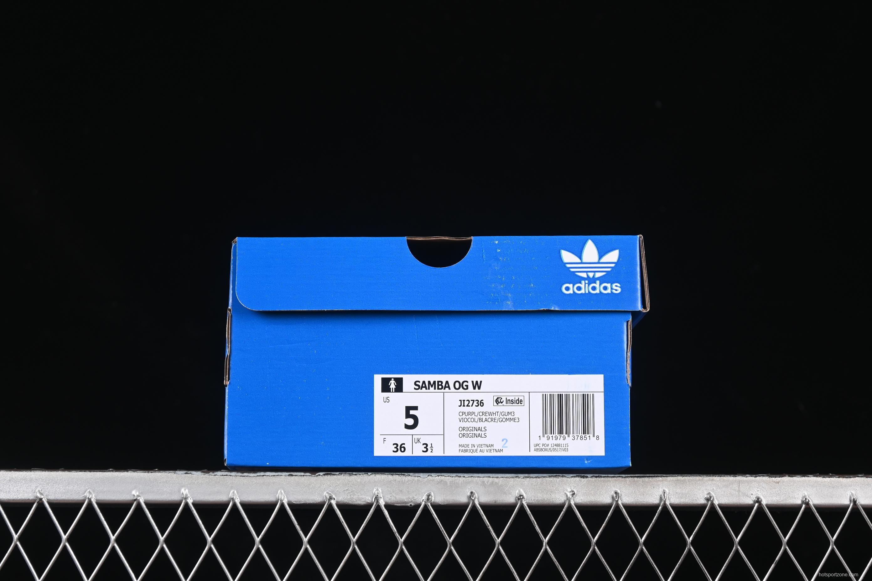 Adidas Samba OG Casual Sneakers with Original Leather Upper - JI2736