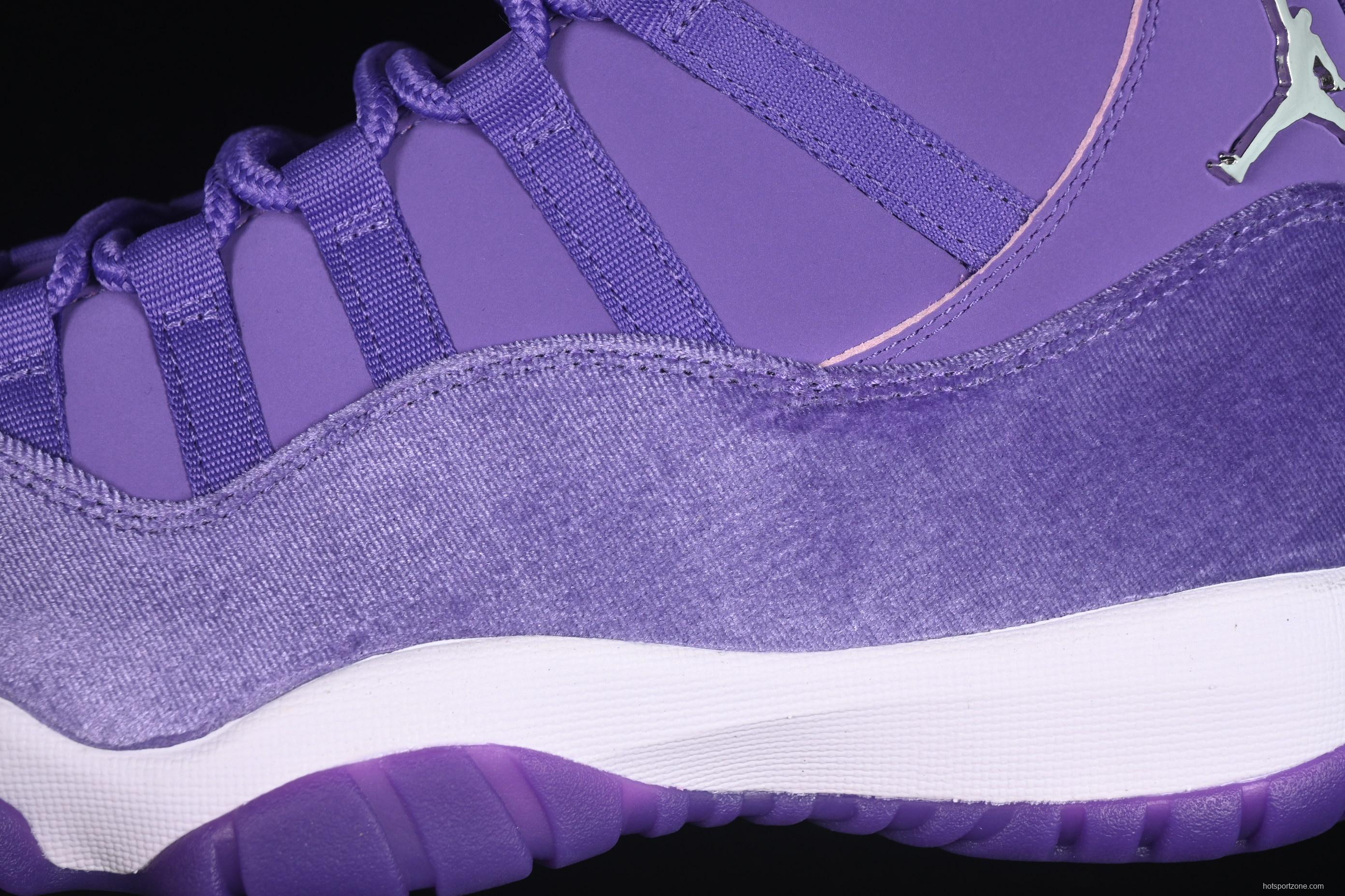 Nike Air Jordan 11 Retro CT8012-555 Basketball Shoes in Lavender Corduroy