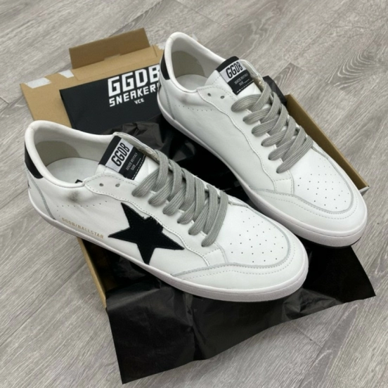 2024 Unisex GGDB White Black Leather Sneakers MJ00260