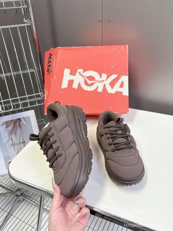 2025 Unisex Marni Brown Fabric Sneakers
