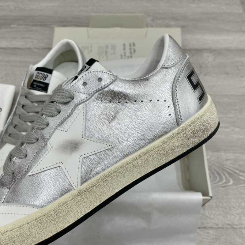 2024 Unisex GGDB White Silver Leather Low Top Sneakers MJ00260