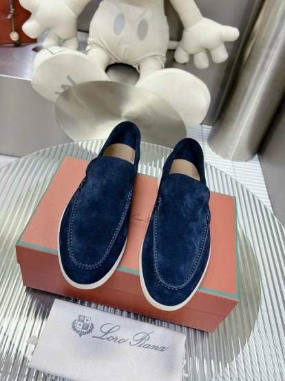 2024 Men Le Parmentier navy suede loafers