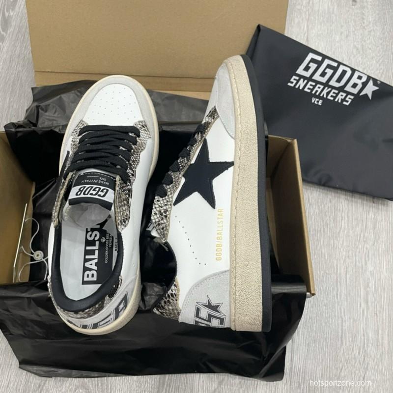 2024 Unisex GGDB White Black Snake Print Leather Suede Sneakers MJ00260